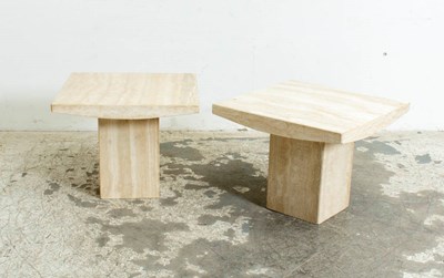 Lot 243 - Pair of Marble Side Tables