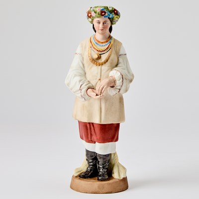 Lot 308 - Russian Porcelain Figure of a Ukrainian Woman