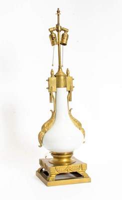 Lot 269 - Gilt-Metal Mounted Ceramic Lamp