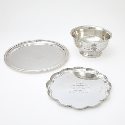 Lot 732 - Three Tiffany & Co. Sterling Silver Presentation Pieces