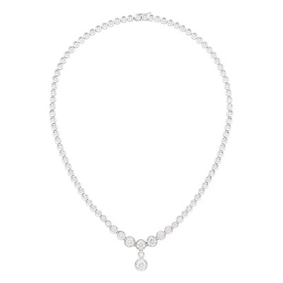 Lot 38 - Platinum and Diamond Necklace