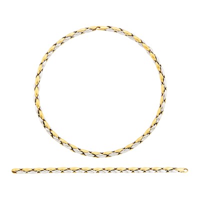 Lot 26 - Two-Color Gold Necklace and Bracelet
