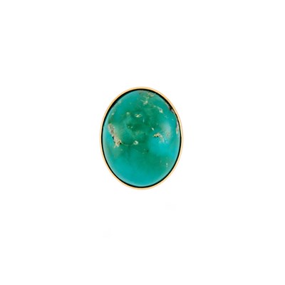 Lot 1193 - Gold and Turquoise Ring