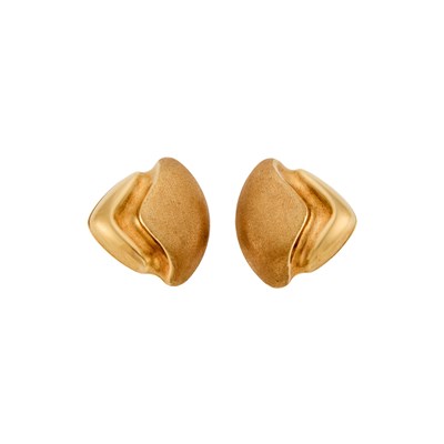Lot 1004 - Pair of Gold Earclips
