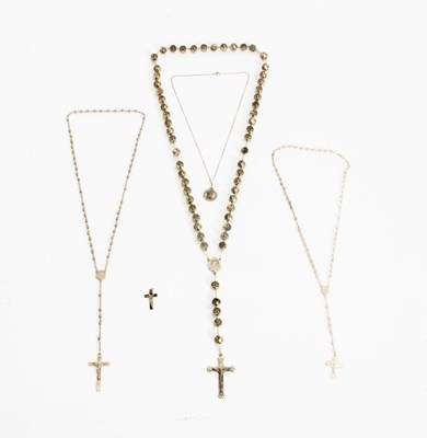 Lot 296 - Group of Silver Religious Necklaces