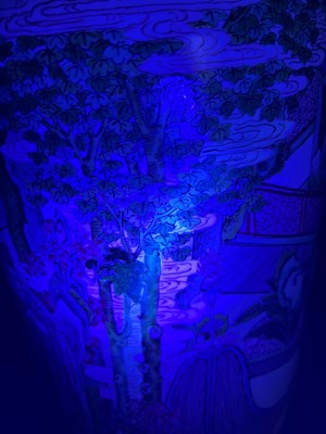 Lot 125 - A Magnificent Pair of Chinese Famille Verte Porcelain Rouleau Vases