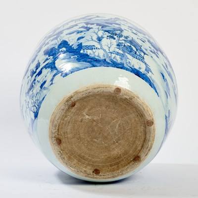 Lot 170 - A Chinese Blue and White Porcelain 'Landscape' Jardiniere
