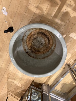 Lot 170 - A Chinese Blue and White Porcelain 'Landscape' Jardiniere