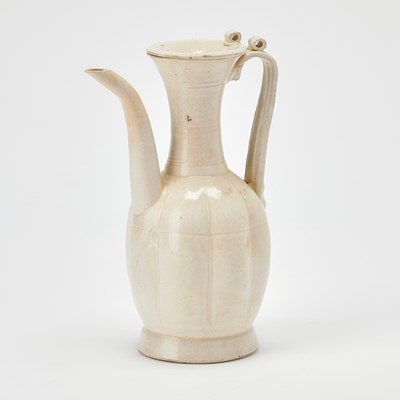 Lot 85 - A Chinese Qingbai Glazed Lobed Ewer