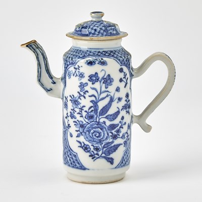 Lot 129 - A Chinese Blue and White Porcelain Miniature Wine Ewer and Cover
