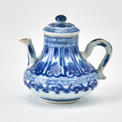 Lot 147 - A Chinese Blue and White Porcelain Miniature Teapot