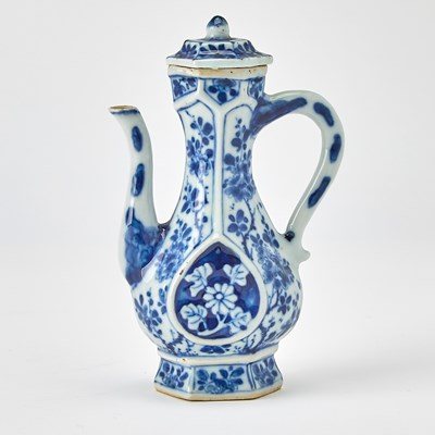 Lot 128 - A Chinese Blue and White Porcelain Wine Ewer and Cover