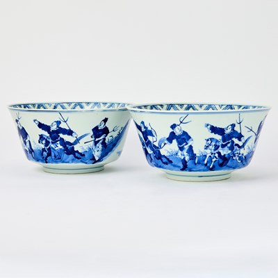 Lot 187 - A Pair of Chinese Blue and White Porcelain Bowls