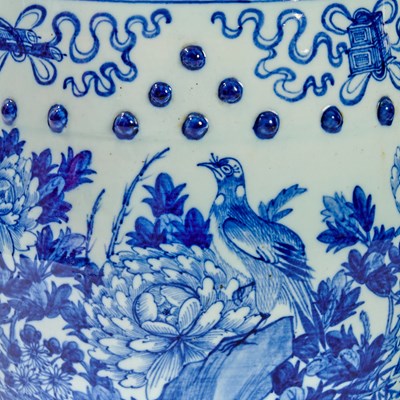 Lot 516 - Pair of Chinese Blue and White Porcelain Garden Seats