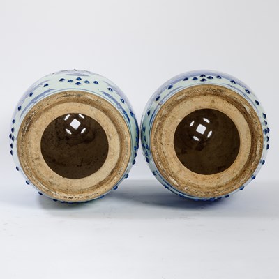 Lot 516 - Pair of Chinese Blue and White Porcelain Garden Seats