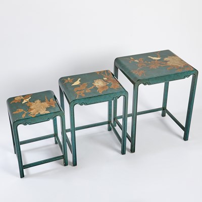 Lot 539 - Nest of Three Japanese Lacquer Tables
