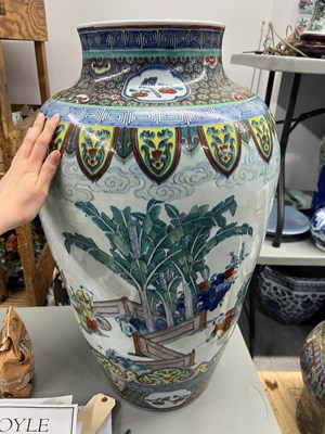 Lot 184 - A Large Chinese Doucai Porcelain Vase