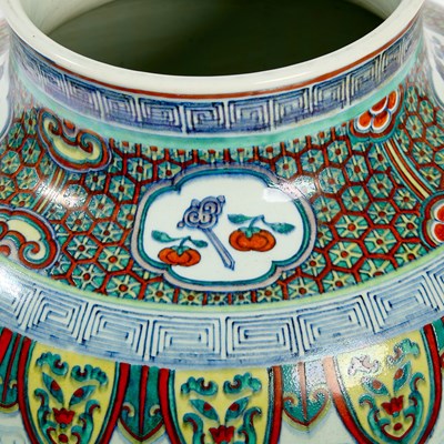 Lot 184 - A Large Chinese Doucai Porcelain Vase