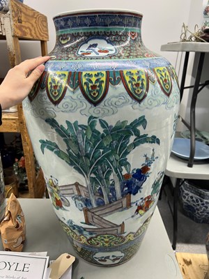 Lot 184 - A Large Chinese Doucai Porcelain Vase