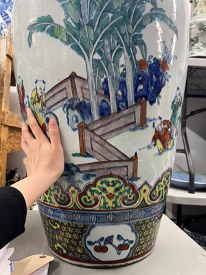 Lot 184 - A Large Chinese Doucai Porcelain Vase