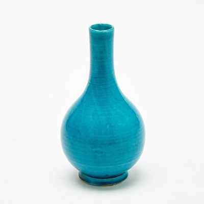 Lot 104 - A Chinese Turquoise Glazed Porcelain Bottle Vase
