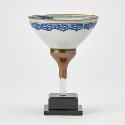 Lot 119 - A Rare Chinese Blue and White Porcelain Wine Funnel