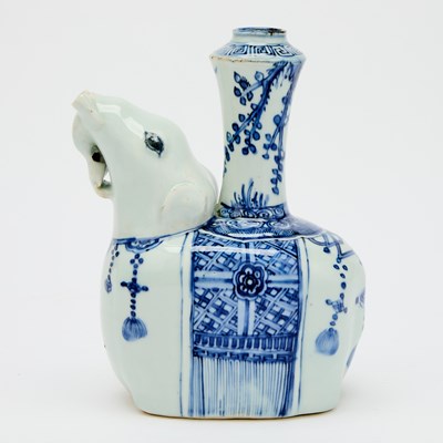 Lot 93 - A Chinese Blue and White Porcelain Elephant-Form Kendi