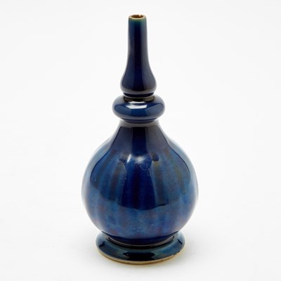 Lot 105 - A Chinese Blue Glazed Porcelain Double Gourd Bottle Vase