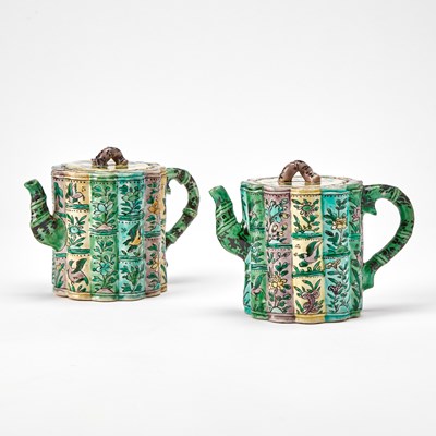 Lot 120 - A Pair of Chinese Famille Verte Porcelain Teapots