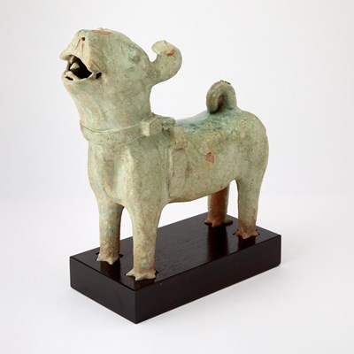 Lot 81 - A Chinese Green Glazed Pottery Figure of a Dog