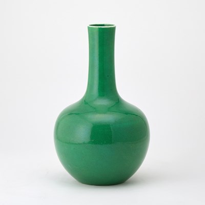 Lot 159 - A Chinese Green Crackle Glazed Porcelain Bottle Vase