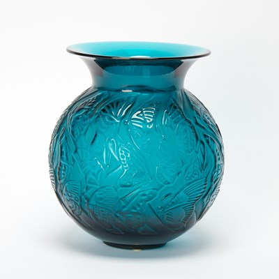 Lot 532 - Lalique Molded Glass "Nymphale" Vase