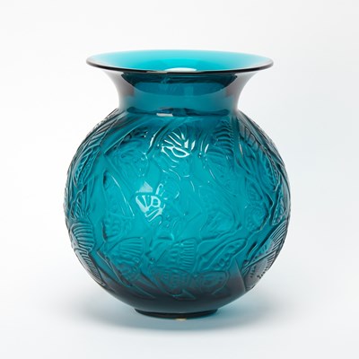 Lot 532 - Lalique Molded Glass "Nymphale" Vase