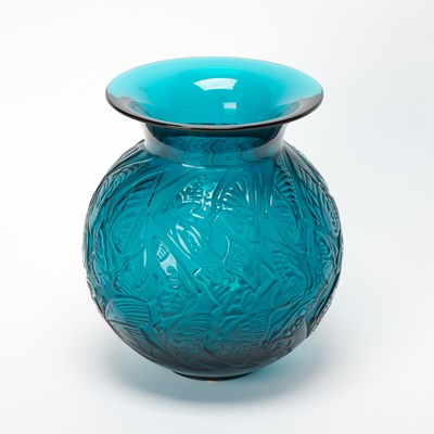 Lot 532 - Lalique Molded Glass "Nymphale" Vase