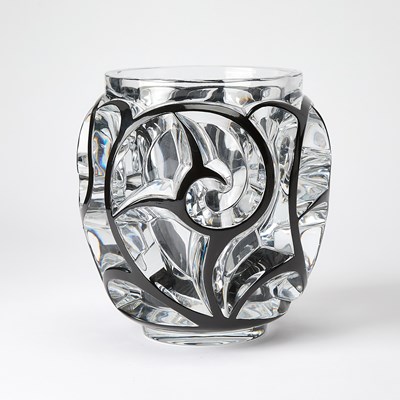 Lot 336 - Lalique Molded and Enameled Glass "Tourbillons" Vase