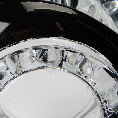 Lot 336 - Lalique Molded and Enameled Glass "Tourbillons" Vase
