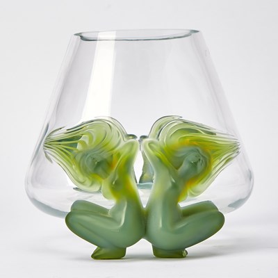 Lot 533 - Lalique Molded Glass "Antinea" Vase