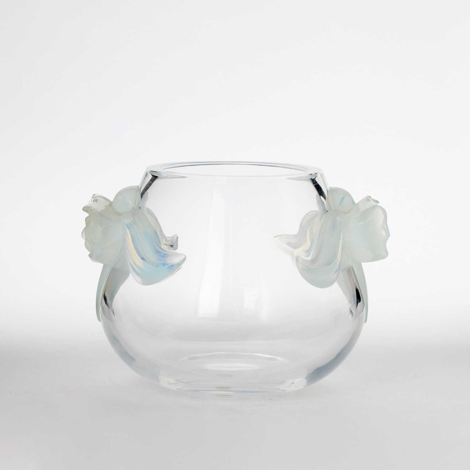 Lot 534 - Lalique Molded Glass "Orchidée" Vase