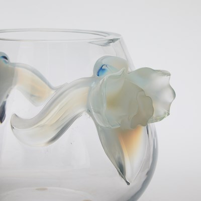 Lot 534 - Lalique Molded Glass "Orchidée" Vase
