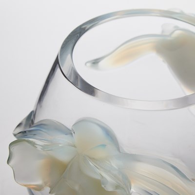 Lot 534 - Lalique Molded Glass "Orchidée" Vase