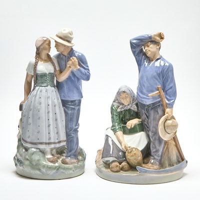 Lot 136 - Two Royal Copenhagen Porcelain Figural Groups