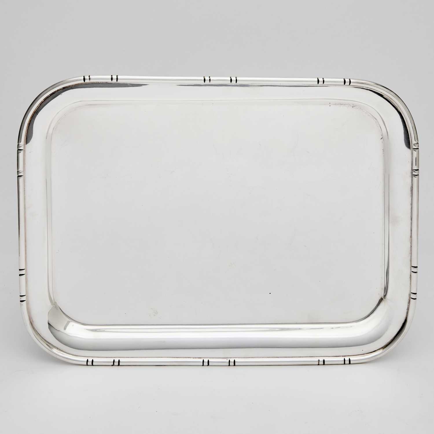 Lot 527 - American Sterling Silver "Bamboo" Pattern Tray