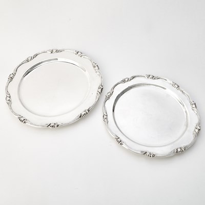Lot 307 - Two Peruvian Silver Circular Trays