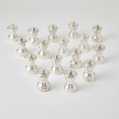 Lot 520 - Assembled Group of Sixteen Sterling Silver Salt and Pepper Grinders