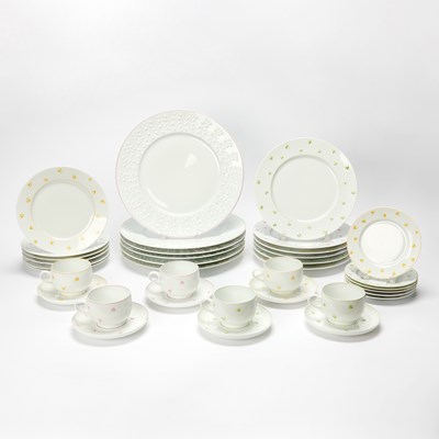 Lot 547 - Limoges for Lalique Hand-Painted Porcelain Partial Dinner Service