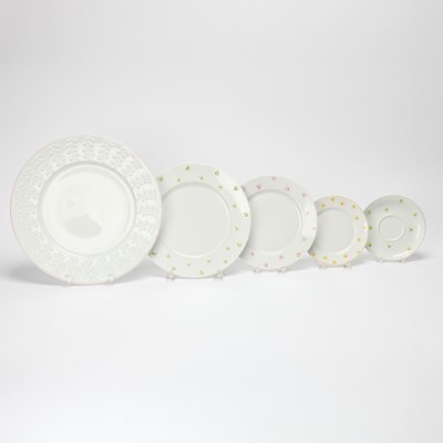 Lot 547 - Limoges for Lalique Hand-Painted Porcelain Partial Dinner Service