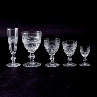 Lot 514 - St. Louis Blown and Cut Glass Partial Stemware Service