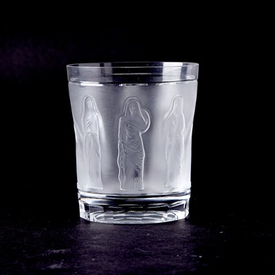 Lot 544 - Set of Forty-Two Lalique Molded Glass "Femmes Antiques" Tumbler Glasses
