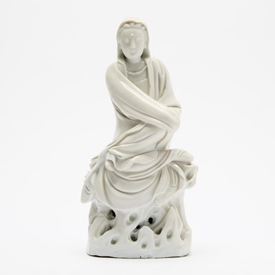 Lot 217 - A Chinese Dehua Porcelain Figure of Guanyin