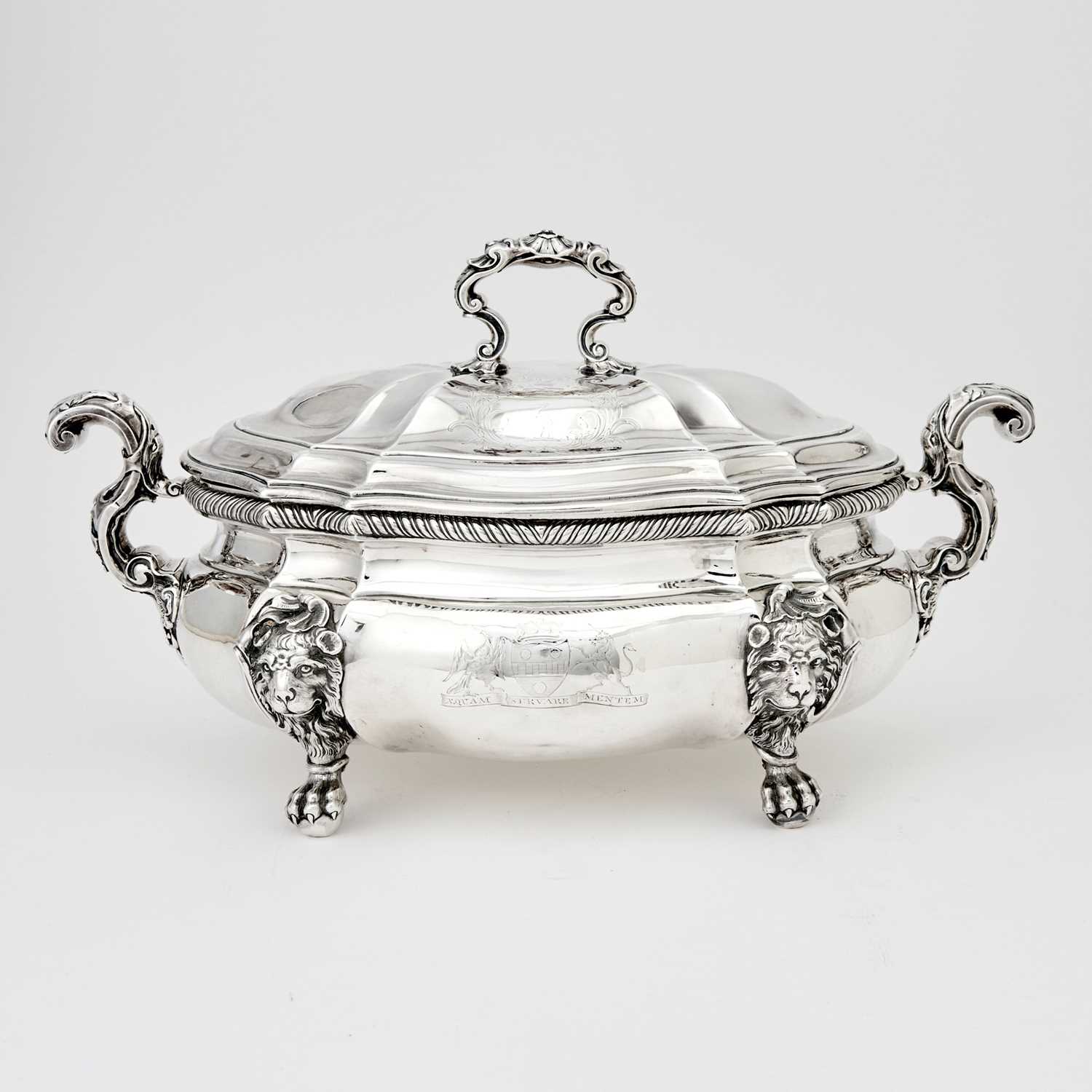 Lot 74 - George II Sterling Silver Covered Soup Tureen